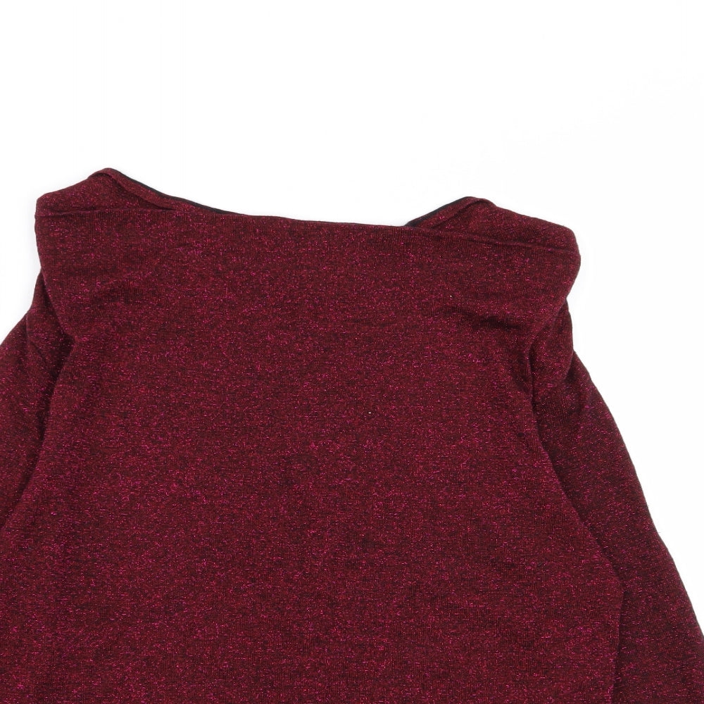 Womens UK Size 14 M&Co Purple Pullover Jumper