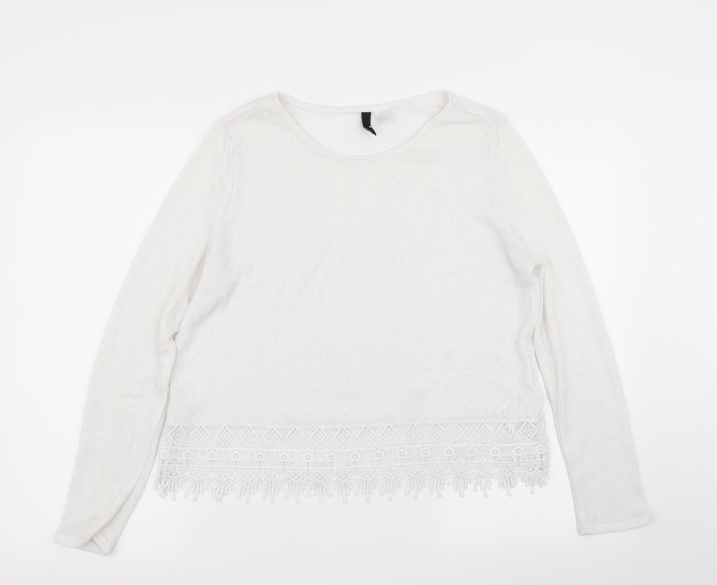 Divided by H&M Womens White   Pullover Jumper Size M