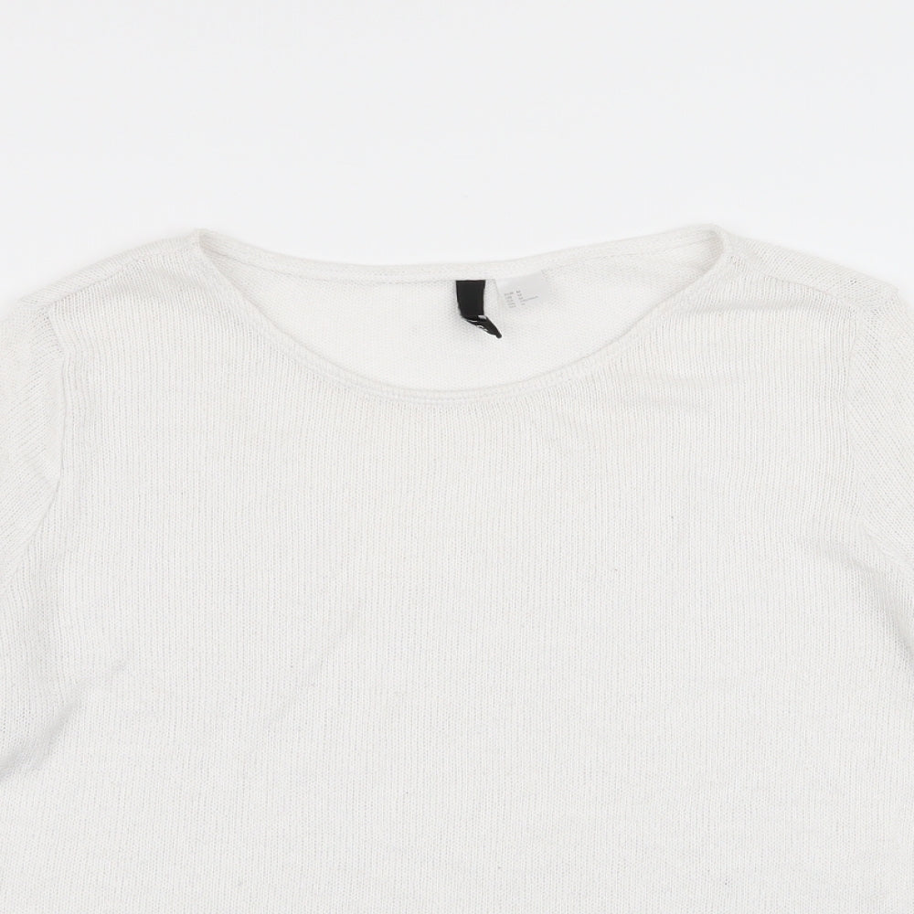 Divided by H&M Womens White   Pullover Jumper Size M