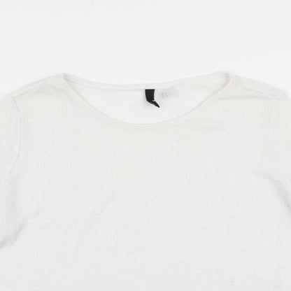 Divided by H&M Womens White   Pullover Jumper Size M