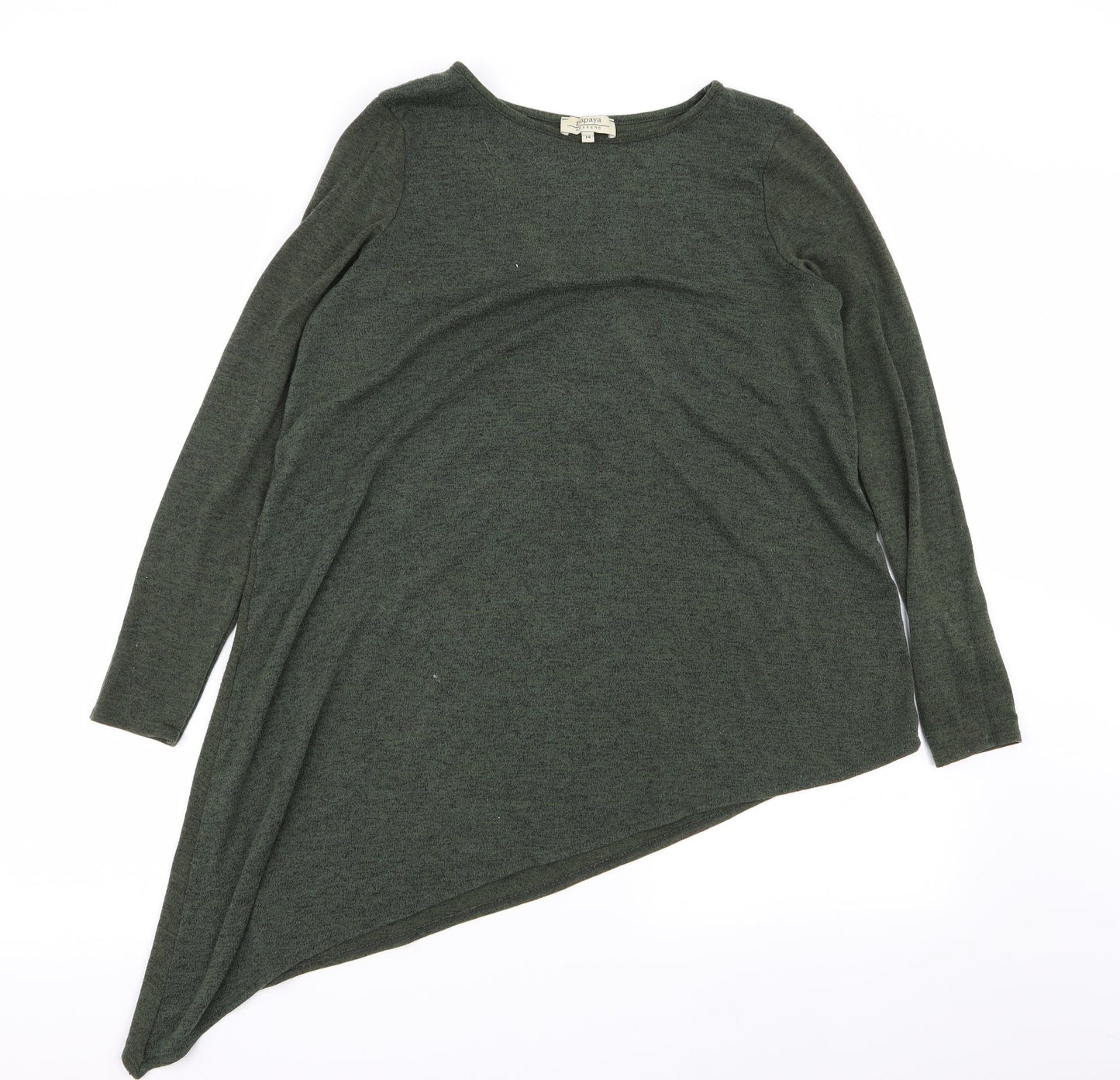 Papaya Womens Green   Basic T-Shirt Size 14