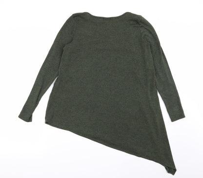 Papaya Womens Green   Basic T-Shirt Size 14