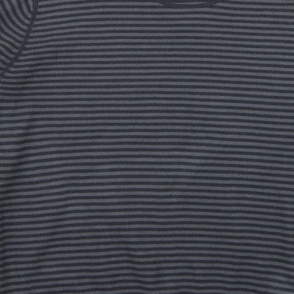 Asda George Mens Grey Striped  Pullover Jumper Size M