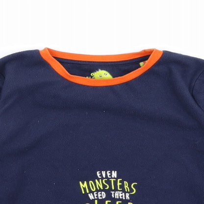Primark Boys Blue Solid   Pyjama Top Size 5-6 Years