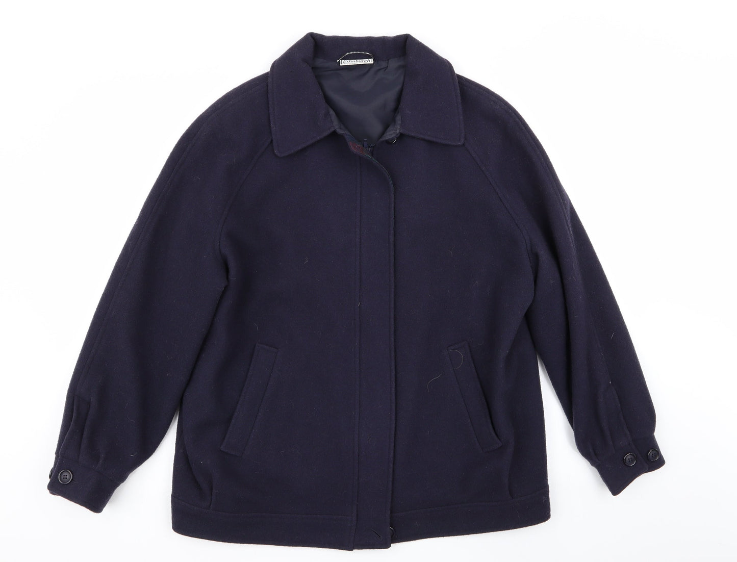 Edinburgh Womens Blue   Overcoat Coat Size 14