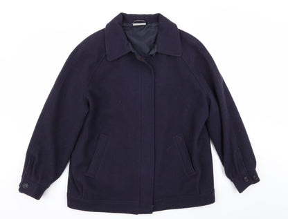 Edinburgh Womens Blue   Overcoat Coat Size 14