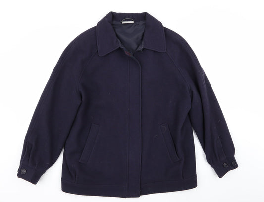 Edinburgh Womens Blue   Overcoat Coat Size 14