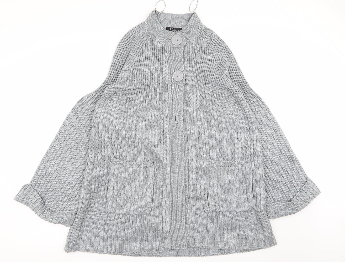 Womens UK Size M BM Grey Cardigan Jumper
