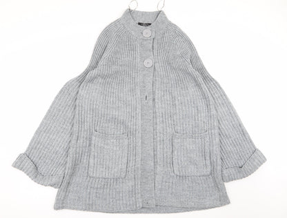 Womens UK Size M BM Grey Cardigan Jumper