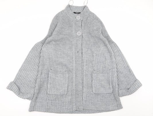 Womens UK Size M BM Grey Cardigan Jumper