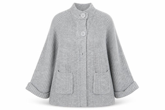 Bonmarché Womens Grey Cardigan Jumper Size M