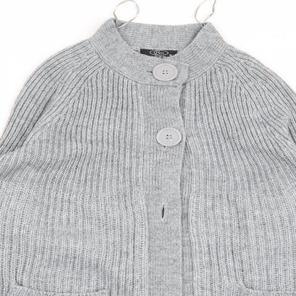 Womens UK Size M BM Grey Cardigan Jumper