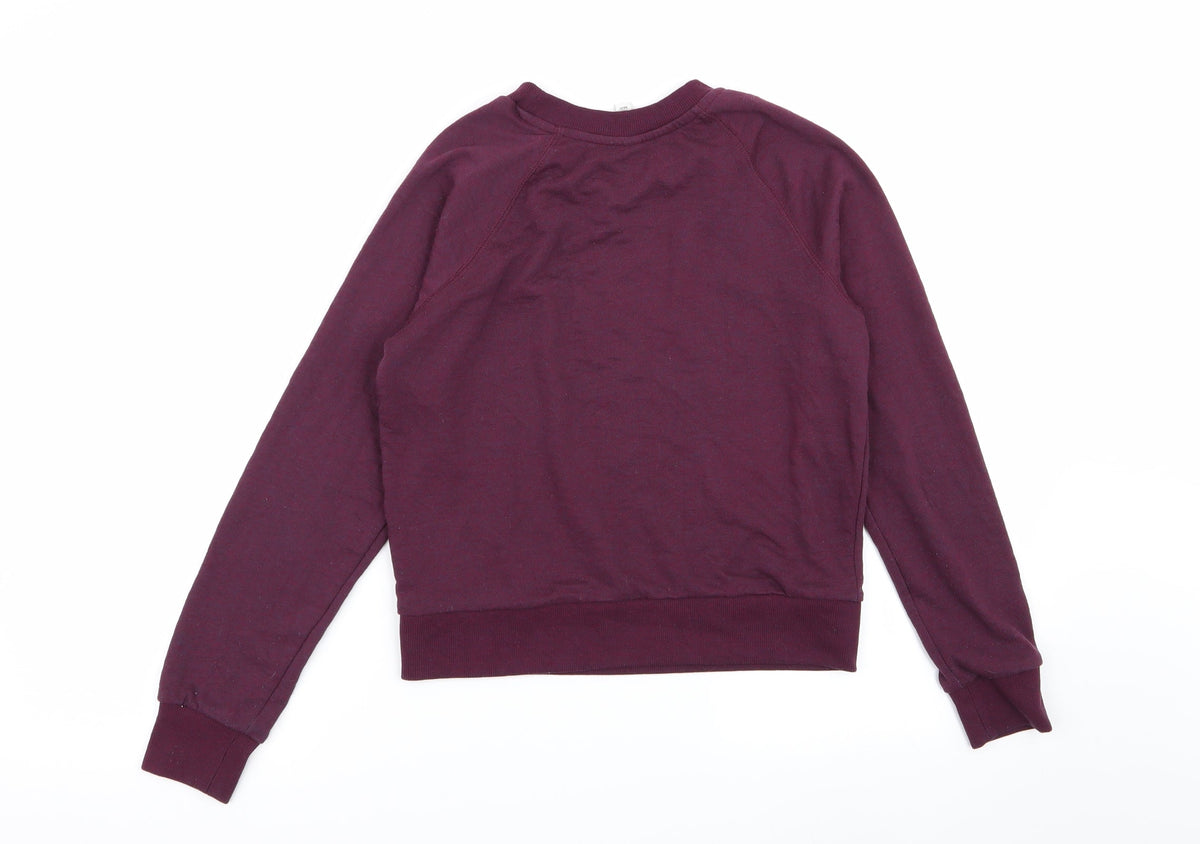 Womens UK Size XS Divided by H&M Purple Pullover Jumper