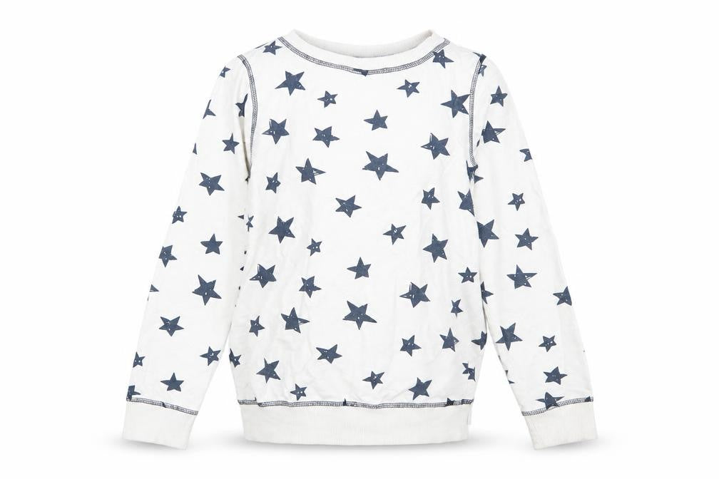 M&Co Boys White   Pullover Jumper Size 11-12 Years  - star design