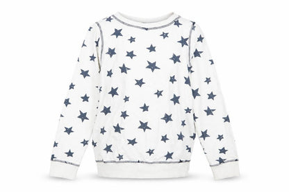 M&Co Boys White   Pullover Jumper Size 11-12 Years  - star design