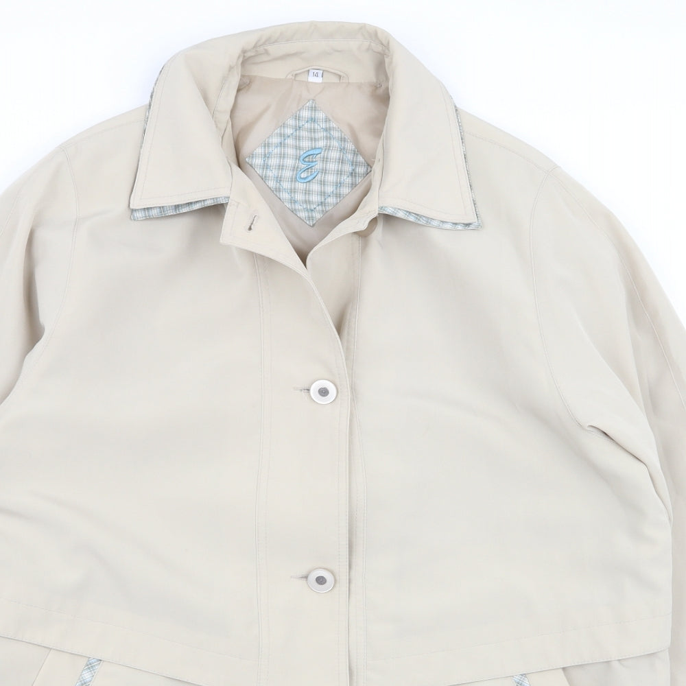 Evans Womens Beige   Overcoat Coat Size 14