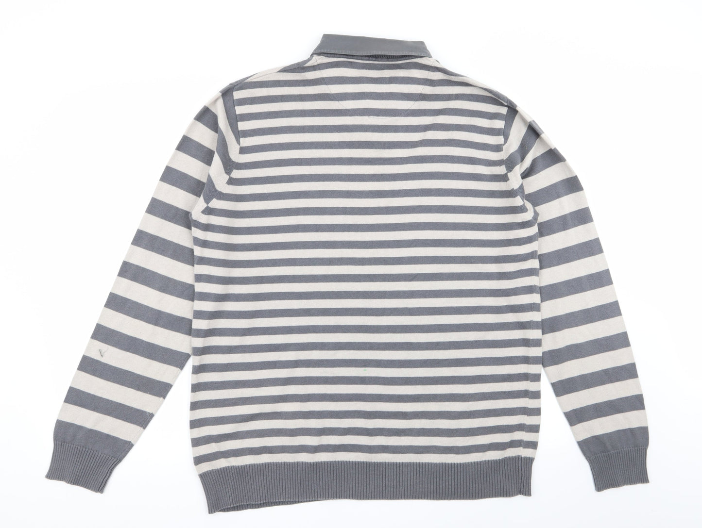 Easy Mens Multicoloured Striped  Pullover Jumper Size L  - shirt/jumper