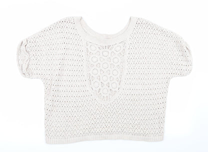 Womens UK Size 8 River Island Beige Pullover Jumper