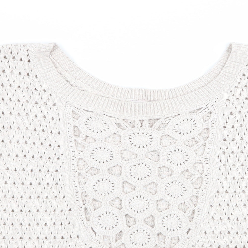 Womens UK Size 8 River Island Beige Pullover Jumper