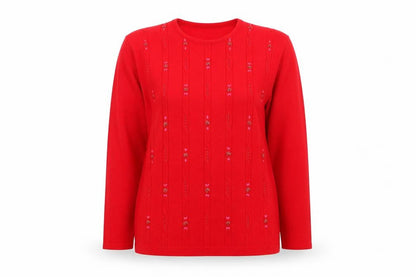 Womens UK Size L akal Red Pullover Jumper