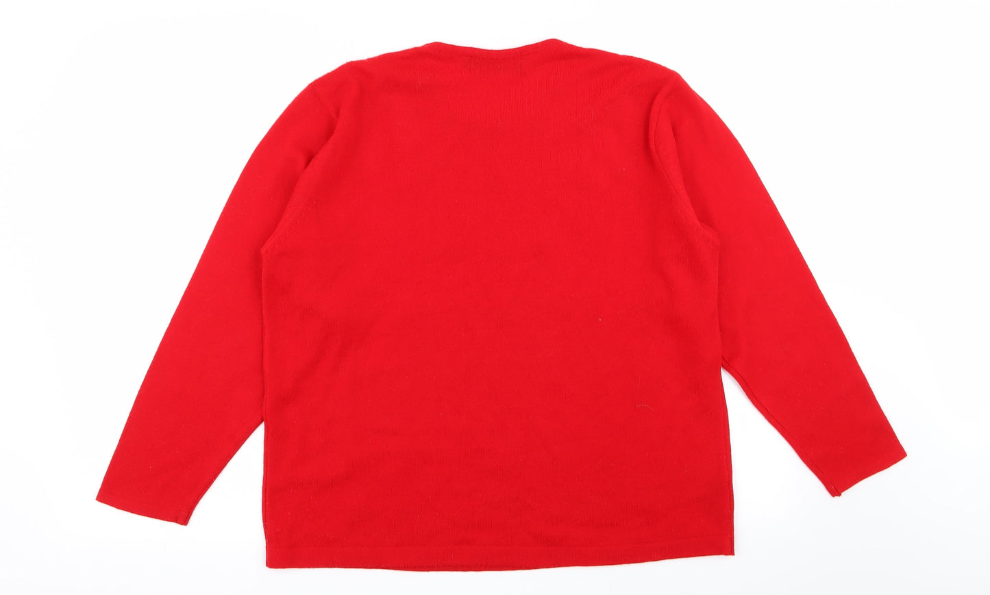Womens UK Size L akal Red Pullover Jumper