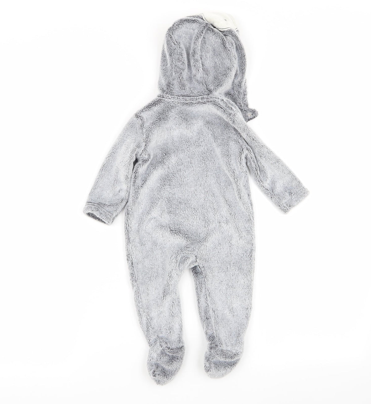 Asda George Boys Grey Solid  Babydoll One Piece Size 3-6 Months
