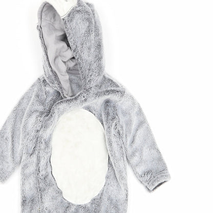 Asda George Boys Grey Solid  Babydoll One Piece Size 3-6 Months