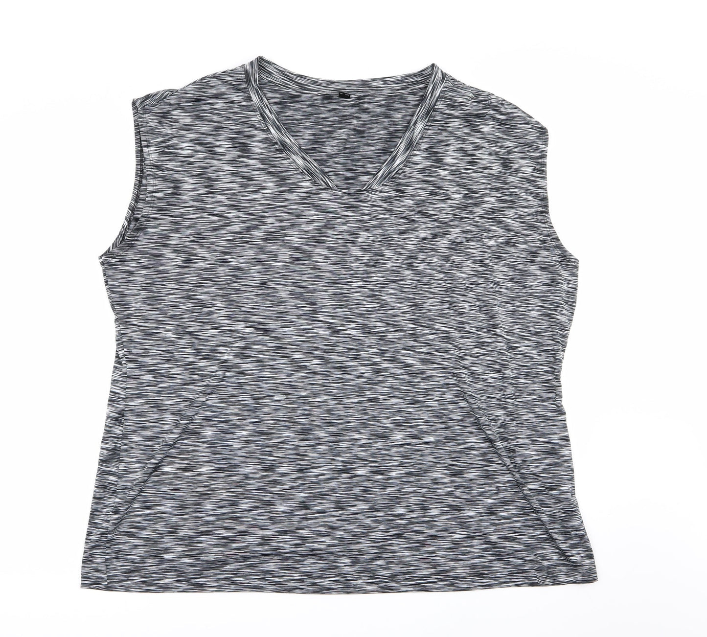 Womens UK Size 2XL Preworn Grey Basic Tank