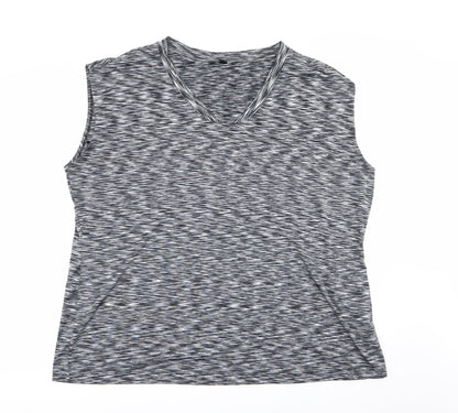 Womens UK Size 2XL Preworn Grey Basic Tank