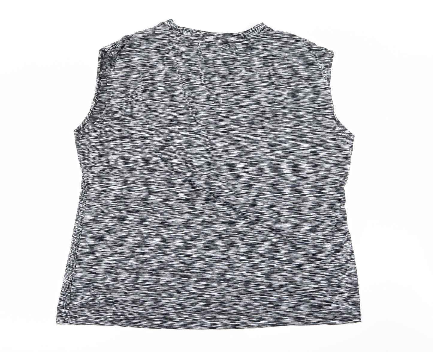 Womens UK Size 2XL Preworn Grey Basic Tank