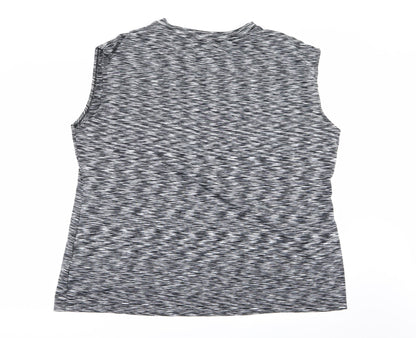 Womens UK Size 2XL Preworn Grey Basic Tank