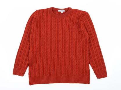 Womens UK Size L pure and natural Orange Pullover Jumper