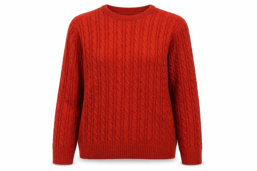 Womens UK Size L pure and natural Orange Pullover Jumper