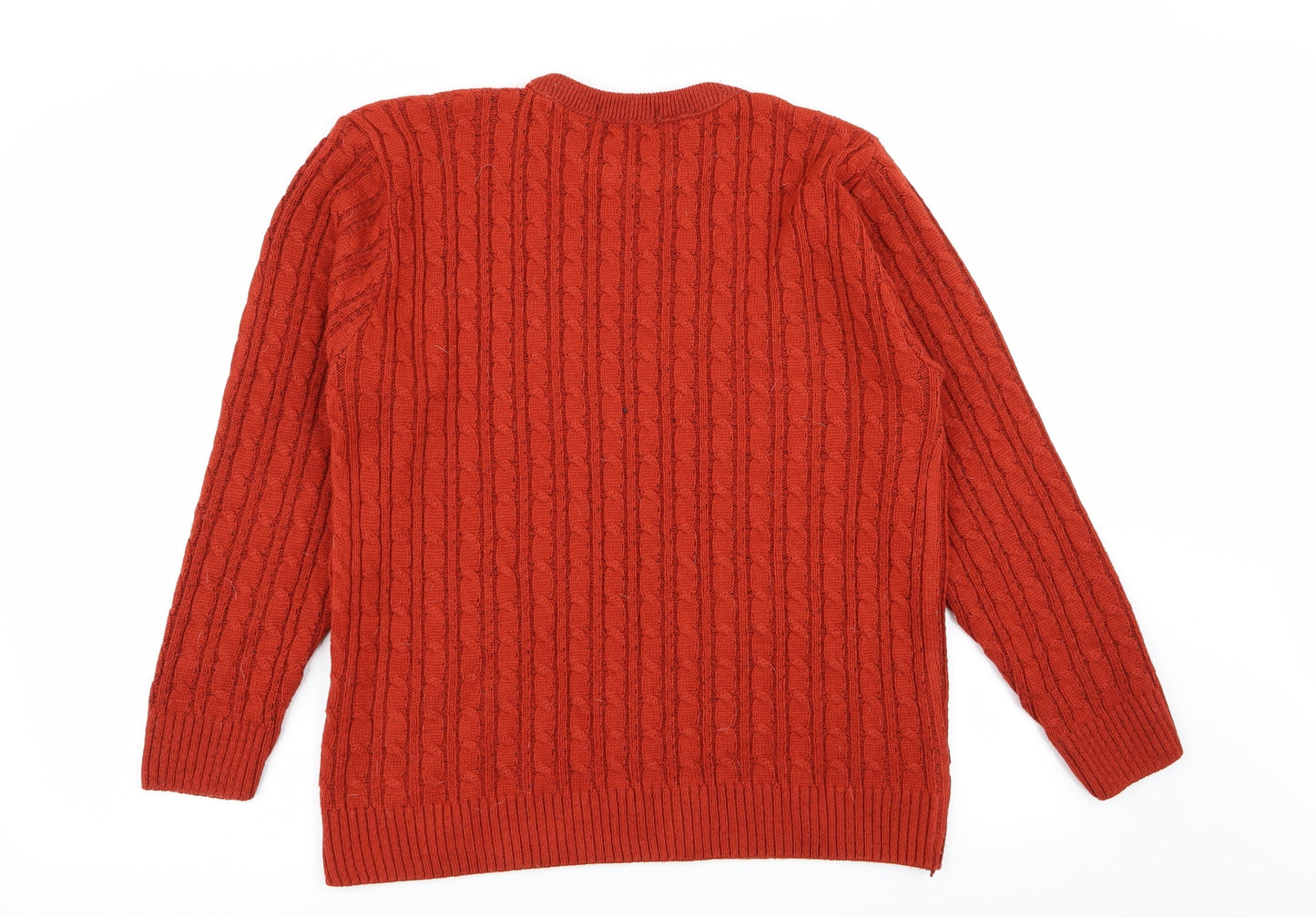Womens UK Size L pure and natural Orange Pullover Jumper