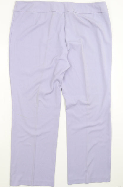 Womens UK Size 24 Agenda Regular Fit  Purple Trousers