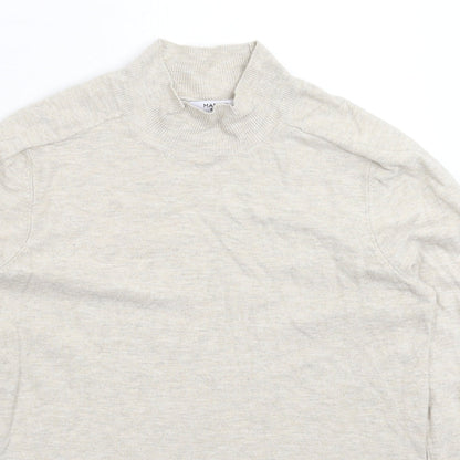 Womens UK Size S Mango Grey Pullover Jumper