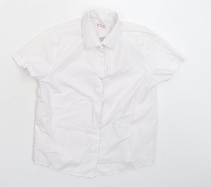 George Boys White   Basic Button-Up Size 7-8 Years