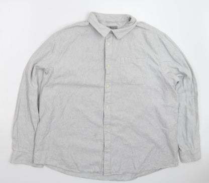 TU Mens Grey    Button-Up Size 2XL