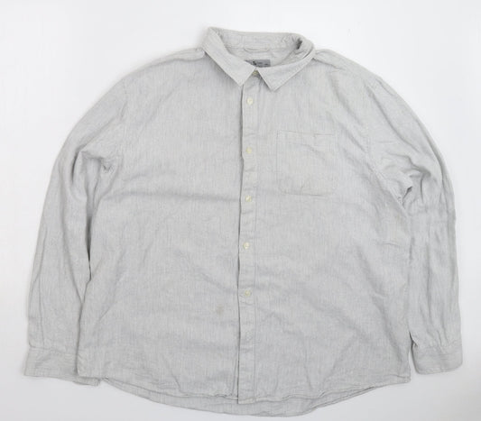 TU Mens Grey    Button-Up Size 2XL