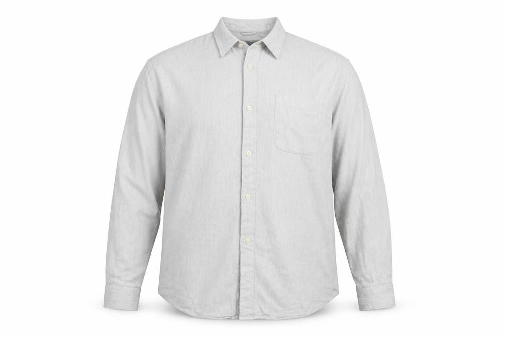 Mens UK Size 2XL TU Grey  Button-Up Long Sleeve Casual Shirt