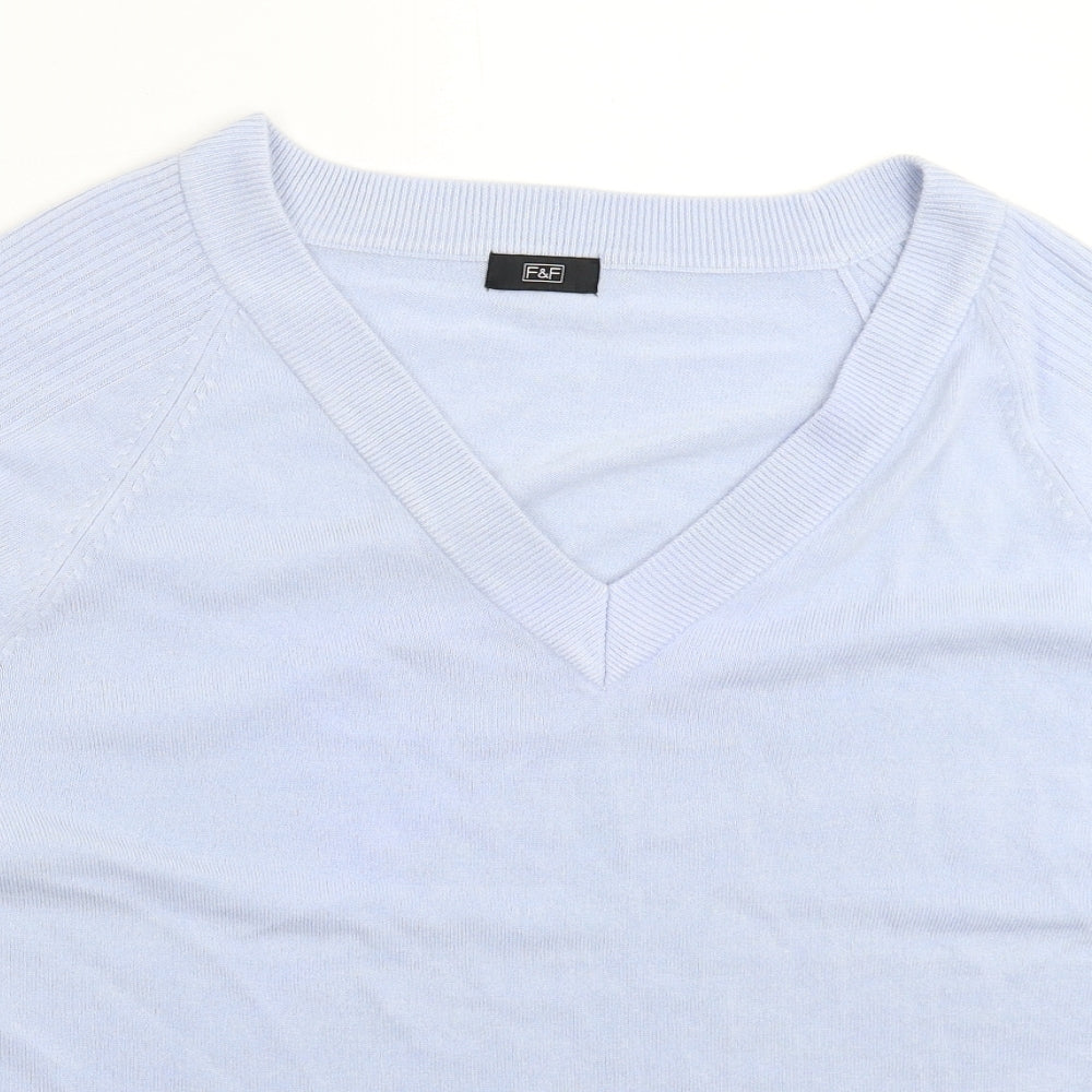 F&F Womens Blue  Knit Pullover Jumper Size 16  - Oversized