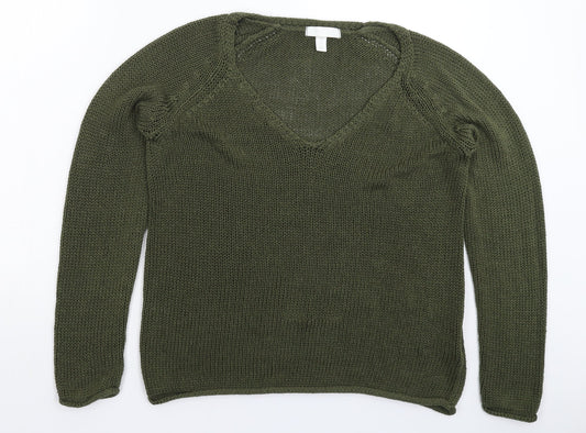 Womens UK Size S H&M Green Pullover Jumper