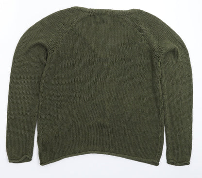Womens UK Size S H&M Green Pullover Jumper