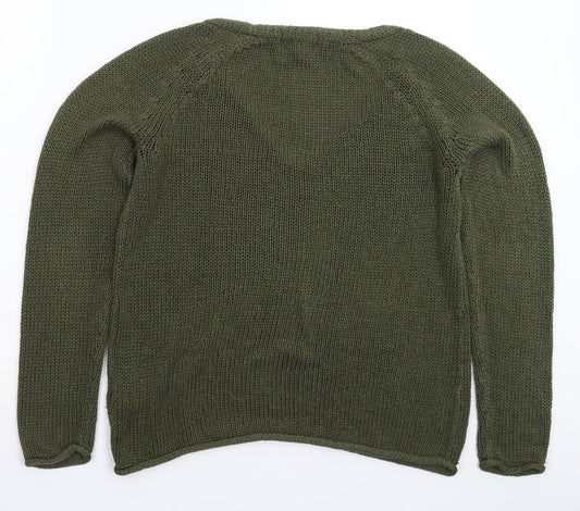 Womens UK Size S H&M Green Pullover Jumper