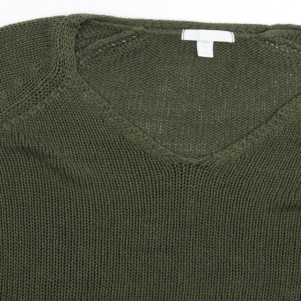 Womens UK Size S H&M Green Pullover Jumper