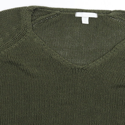 Womens UK Size S H&M Green Pullover Jumper