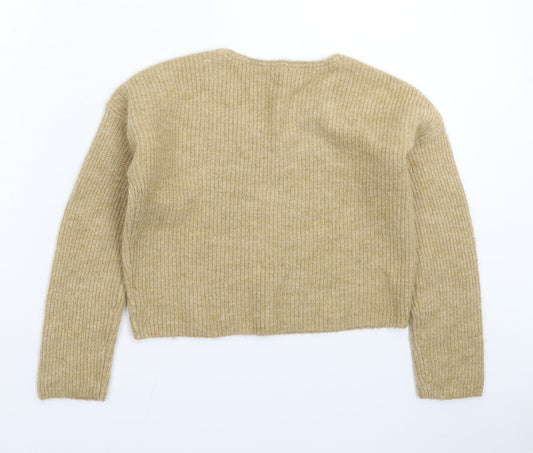 H&M Girls Beige  Knit Pullover Jumper Size 9-10 Years