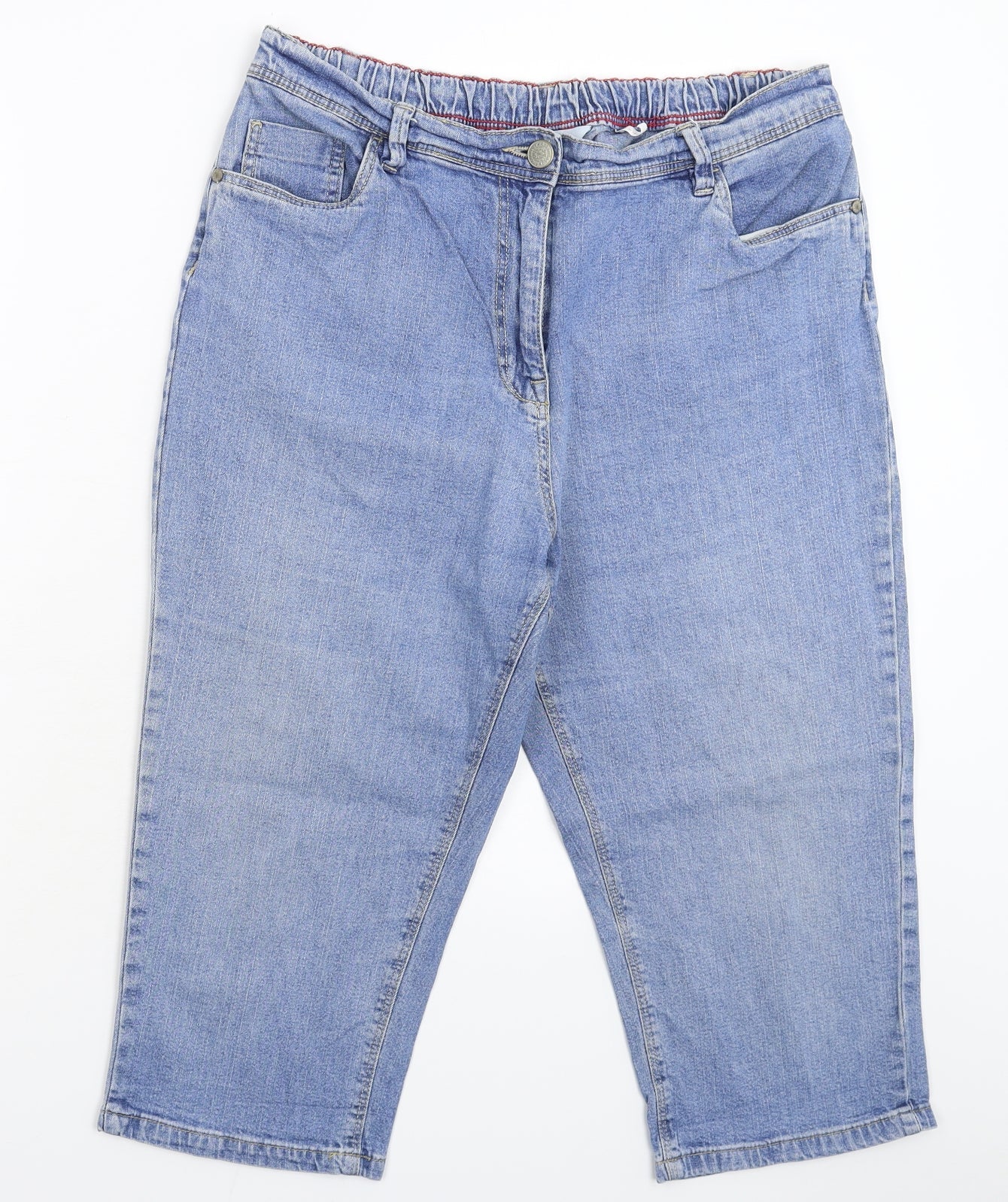 Ava Womens Blue  Denim Cropped Jeans Size 34 in L20 in