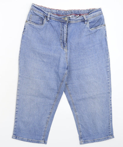 Ava Womens Blue  Denim Cropped Jeans Size 34 in L20 in