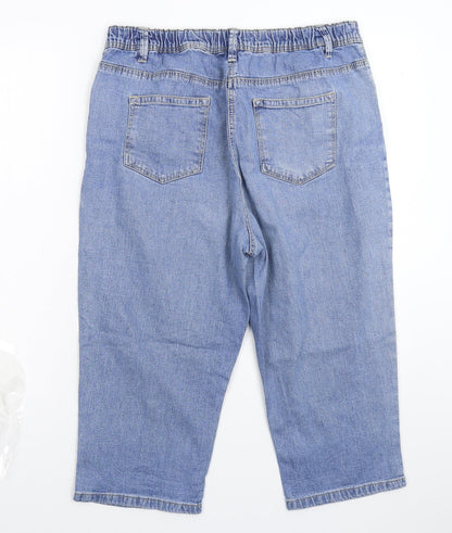 Ava Womens Blue  Denim Cropped Jeans Size 34 in L20 in